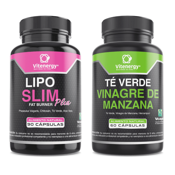 Lipo Slim  plus + Té Verde Vinagre de Manzana | Pack Control de Peso natural