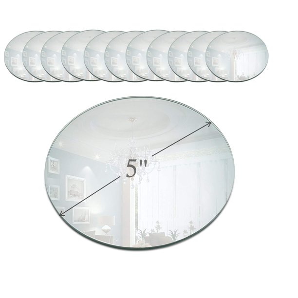 Juego de 12 platos redondos con forma de vela con forma de espejo con luz en la oscuridad
