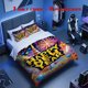 thumbnail image 1 of 3pcs Happy New Year Poster Themed Printed Bedding Set Duvet Cover and Pillowcases, 1 of 5