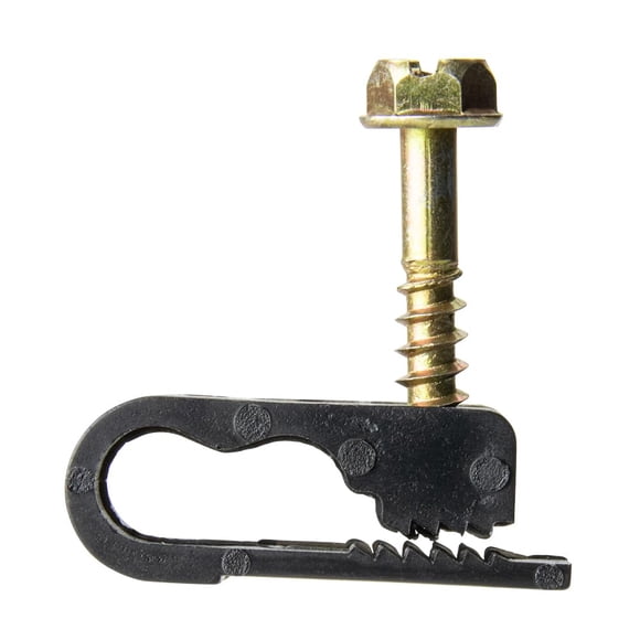 Cable Clips Skywalker, doble cable, tornillo flexible, negro, 100P