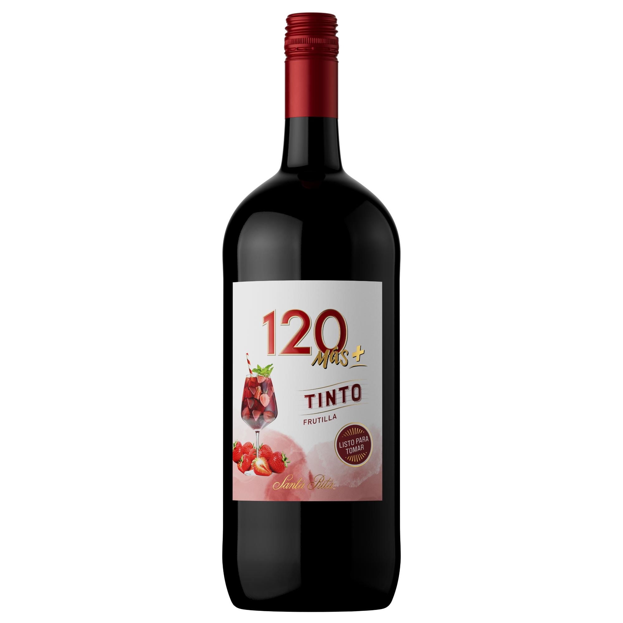 Vino Tinto Frutilla 9° Botella 1,5 L 120 Sabores