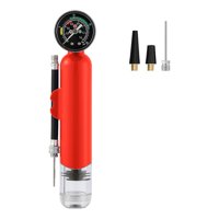 Magideal - Bomba De Bola Con Manómetro, Bomba Manual, Pelota De Yoga, Ligera, Resistente A La Lluvia, Accesorios Deportivos, Bomba De Voleibol, Bomba De Fútbol Rojo