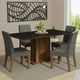 thumbnail image 1 of Juego de Comedor Madesa Keila con 4 Sillas Marrón/Negro/Silver, 1 of 10