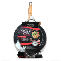 Genérico - Set De 3 Sartenes Antiadherentes Family Cook Doral Rojo