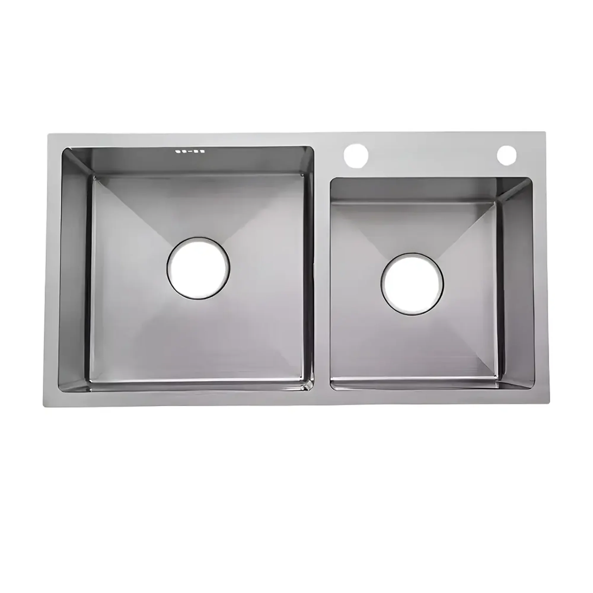Modern Space - Lavaplatos 68x38 Cm Deluxe De Acero Inoxidable Para Empotrar Espesor 2mm Color Plateado