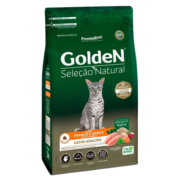 Golden Selec Natural Gatos Adultos 10Kg