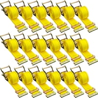 Tirantes De Trinquete Vevor E Track, Paquete De 18 Unidades, 4,57 M X 5 Cm, 2000 Kg