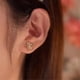thumbnail image 5 of Pendientes de flor de ciruelo con borlas de circonita - Pendientes con flecos de flores brillantes para mujeres, Pendientes colgantes Pendientes de moda Joyería para mujeres, 5 of 7
