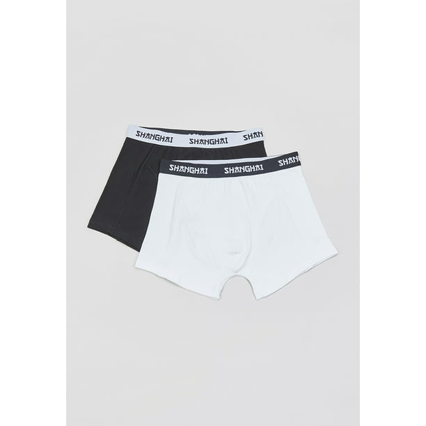 Bóxer Hombre Bipack Pretina Color Blanco/Negro Corona
