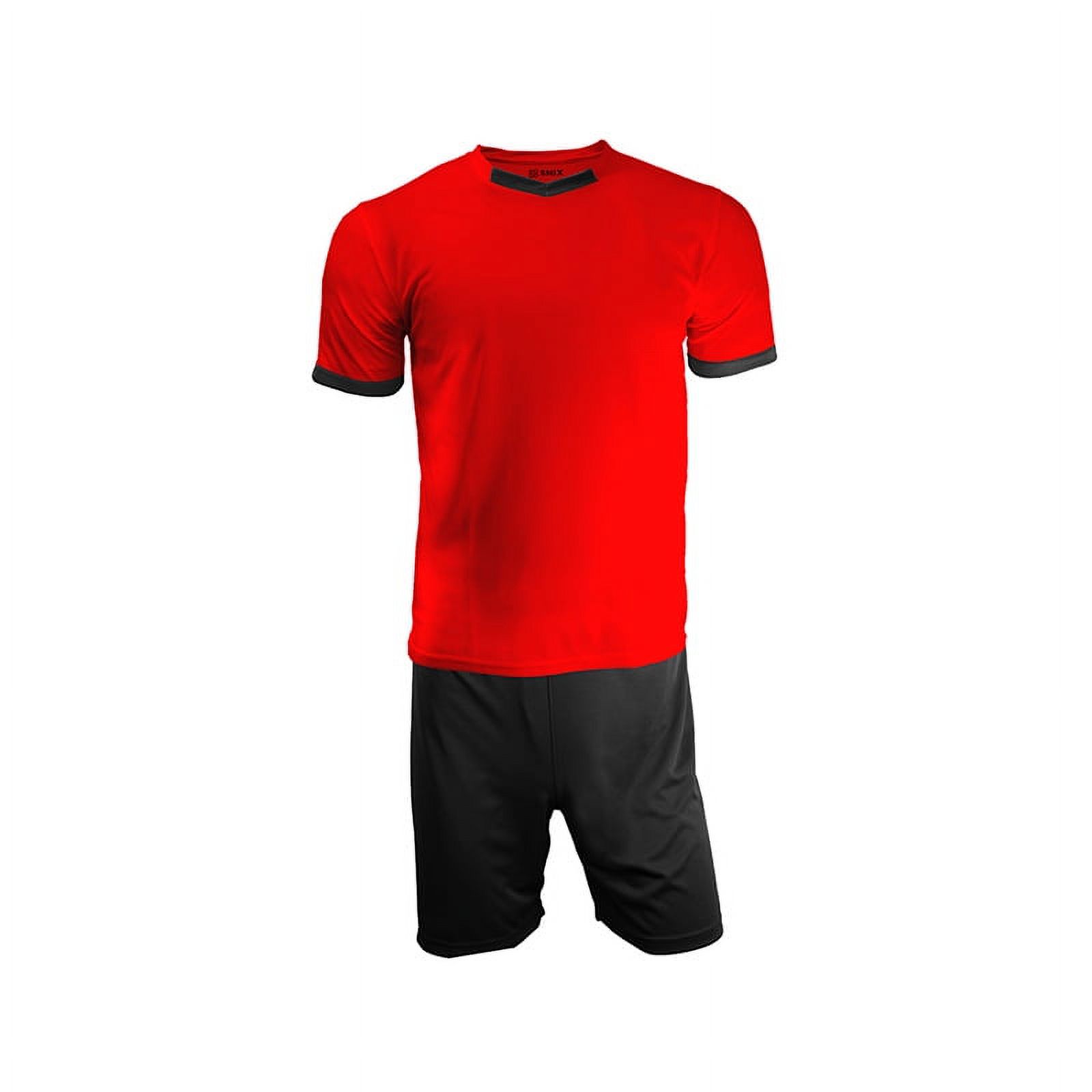 Snix - Uniforme De Futbol Infantil Mizar Negro Y Rojo Talla 12