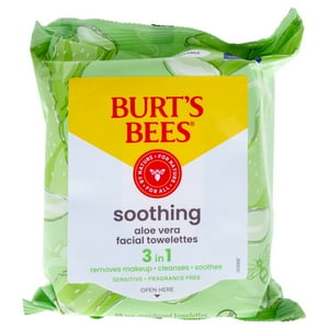 Burts Bees - Toallitas Faciales Calmantes Sensibles - Aloe Vera De Para Unisex - 30 Toallitas