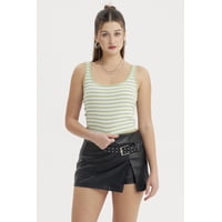 Fashionspark - Polera Mujer Escote Cuadrado Verde- Ll