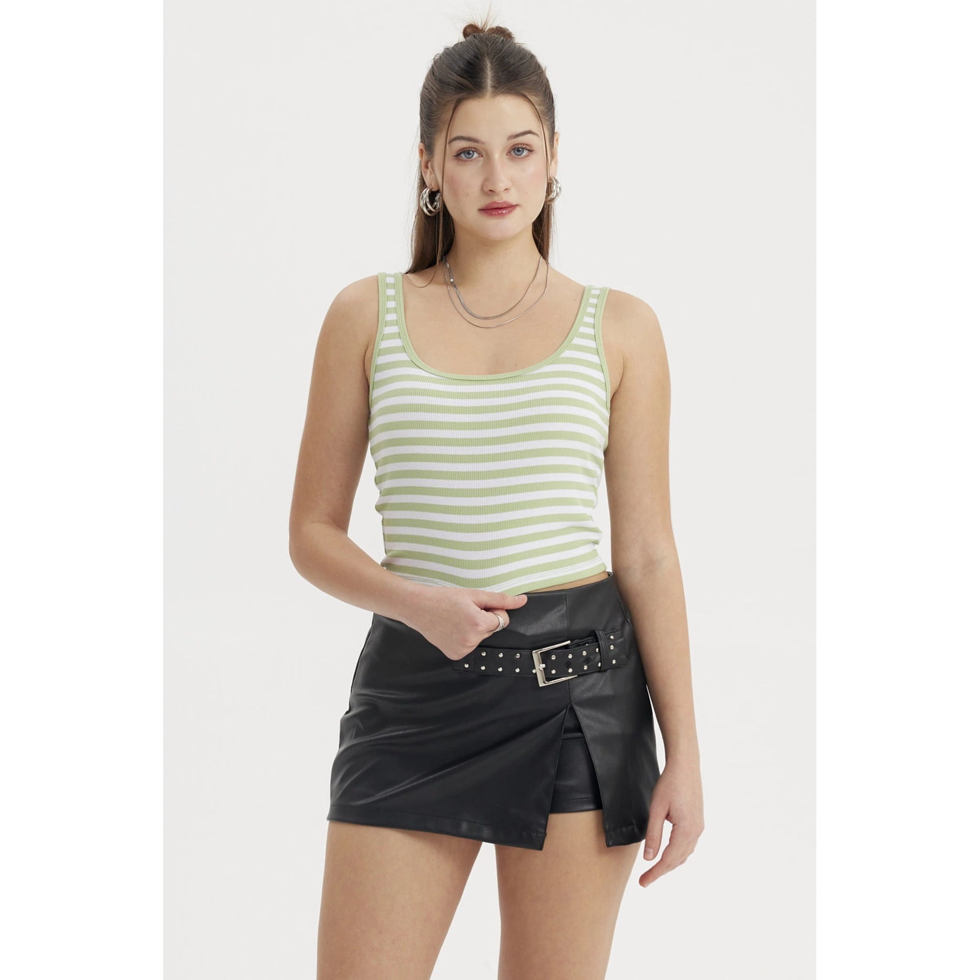 Fashionspark - Polera Mujer Escote Cuadrado Verde- Ll