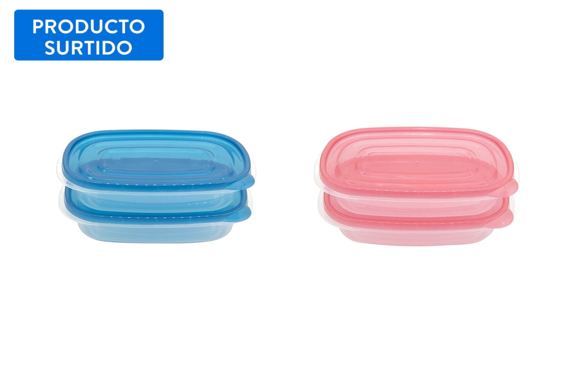 Set De Contenedor 1l Rectangulares Plástico 2 Piezas, Producto Surtido, 1 Un Haus