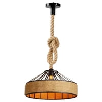 Importclick - Lampara Colgante Vintage Cáñamo Soga E27 Vintage 40 Cm