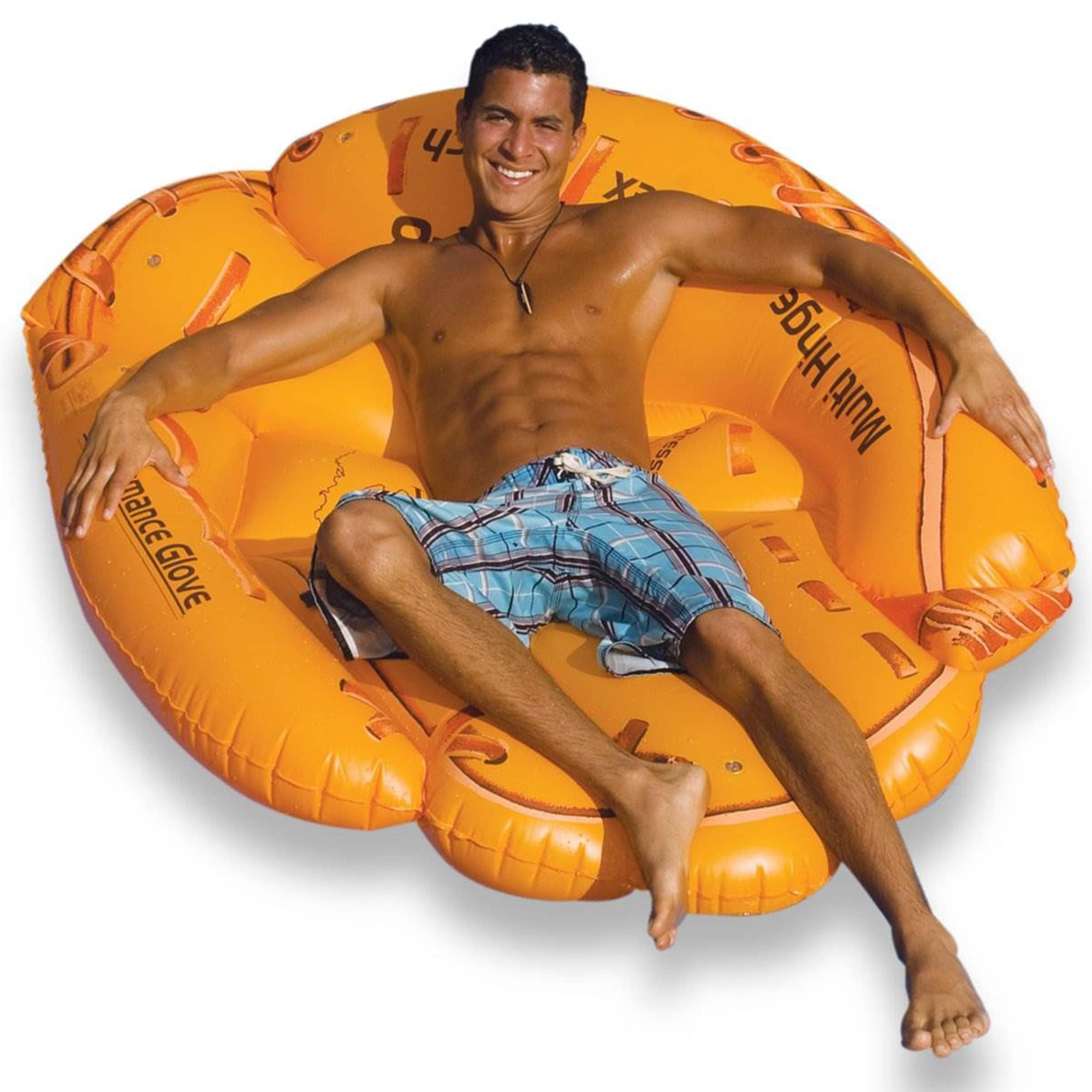 Guante De Béisbol Hinchable Pool Float Swimline Giant, Color Marrón