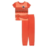 Conjunto De Pijama Disney Moana De 2 Piezas De Algodón Ajustado Para Niñas De 10 Años