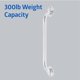 thumbnail image 5 of Grab Bar Medline, cromado moleteado, 40 cm, para ducha y bañera, 5 of 8
