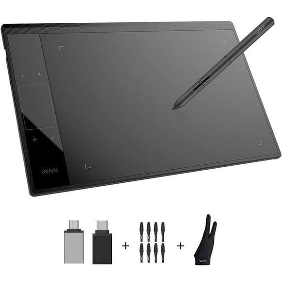 Tableta de dibujo VEIKK A30 V2 de 25,4 x 15,24 cm con PE sin batería