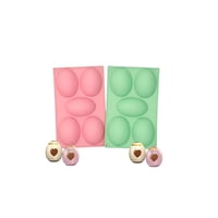 Pasteleriuscl - Pack X2 Moldes Chocolates Pascua Molde 3D Ovalado Para Huevos 5Cav