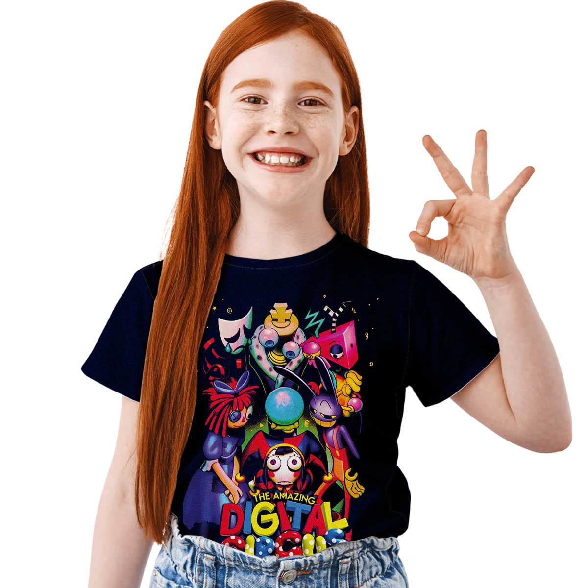 Bagustore - Polera Estampada Niño Digital Circus Personajes 2