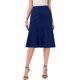 thumbnail image 1 of INSPIRE CHIC Faldas midi para mujer con cintura alta elástica para el verano, falda de línea A fluida y moderna, talla S, azul oscuro, 1 of 6