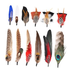 Magideal - Plumas De Sombrero Sombreros De Vaquero Plumas Coloridas Plumas Elegantes Y Elegantes Plumas De Artesanía Para Sombreros De Sombreros Fedora Decoració Estilo B