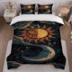 thumbnail image 1 of Celestial Illustration Themed Bedding Set Duvet Cover and Pillowcase Set, 1 of 5