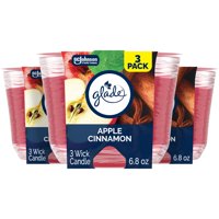 Vela Perfumada En Tarro Glade Apple Cinnamon Con Aceites Esenciales, 200 Ml