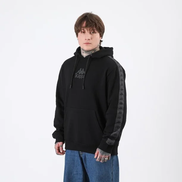 Polerón Hombre Kappa Hoodie Banda Black Omini Black
