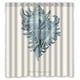 thumbnail image 1 of Cortina de ducha vintage Haeckel con diseño de conchas marinas y ganchos, tamaño 60 x 72 pulgadas, 1 of 3