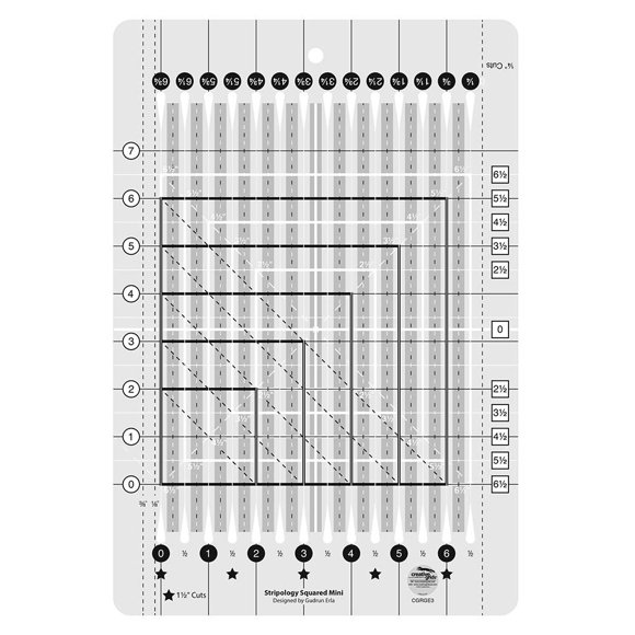Regla Creative Grids 22 × 32 cm para corte de tiras acrílica