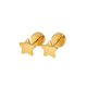 thumbnail image 1 of Aros Abridores Estrella Lisas 6 Mm Oro 18k Tope A Presión Dorado, 1 of 5