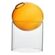 thumbnail image 3 of Arte Claro Redondo Vidrio Jarrón Tabletop Terrarium Container Bud Pot Decoración De La Casa Orange Tall, 3 of 5