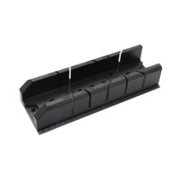 Ioensy - Caja De Sierra Ingletadora Con Ranura Para Guía, Caja De Corte Angular Para Cortar Ramas De Bricolaje, 10 Pulgadas, Color Negro