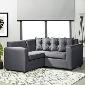 Masel - Seccional Esquinero Recife Tela Gris Oscuro 160X160X78