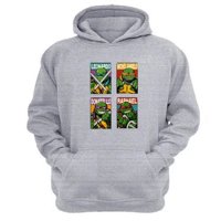 Genérico - Polerón Canguro Tortugas Ninja Gris Claro Talla Xl Unisex