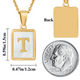 thumbnail image 3 of Collar HESHPAWS Shell Initial Letter A-Z Oro Amarillo 18 in, 3 of 3