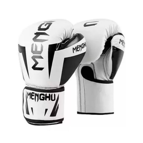 Guantes De Box Boxeo Menghu Tigre Series Artes Marciales - Blanco 10 onz