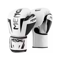 Guantes De Box Boxeo Menghu Tigre Series Artes Marciales - Blanco 10 Onz