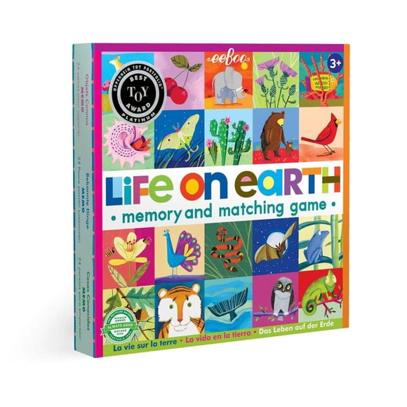 Juego de memoria y combinación eeBoo Life on Earth 24 Pairs 3+