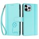 thumbnail image 3 of Funda Cartera Trébol para iPhone 12 Pro Max con Ranuras Tarjetas y Carga Inalámbrica Verde menta, 3 of 6