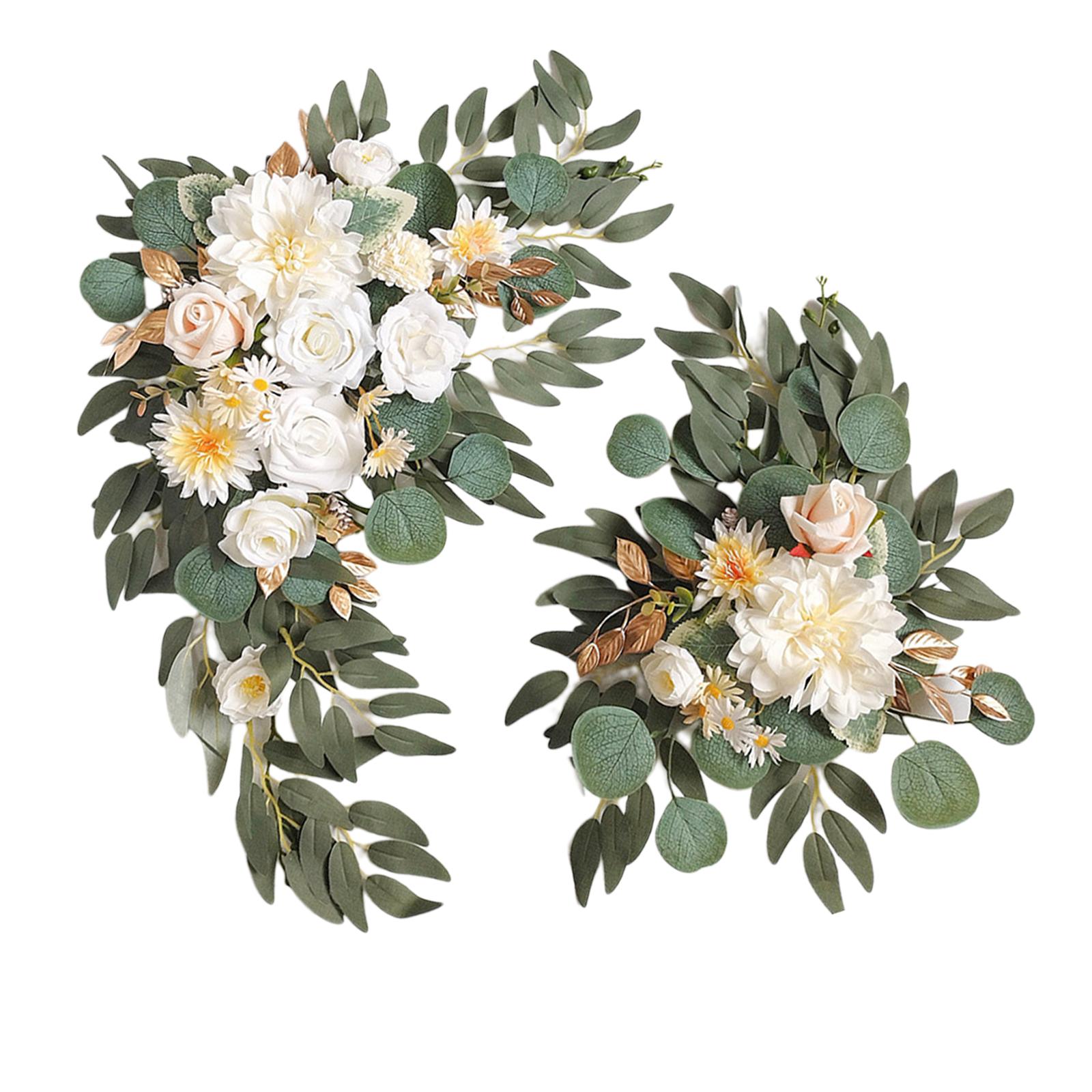 Bothyi - 2X Guirnalda De Simulación De Corona Artificial De Adorno De Bricolaje Para El Estilo Decorado De Vacaciones C