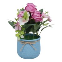 Genérico - Set 2 Planta Decorativa Artificial Rosas Elegancia Hogar Jhn