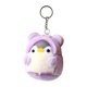 thumbnail image 3 of Creativo Pingüino Mu?eca Llavero Adorable Encantador Colgante Para Coche Hogar Mochila Violeta Oreja Corta, 3 of 5