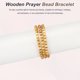 thumbnail image 4 of Brazalete de Cuentas de Oración Uxcell, Diámetro de 6mm 108 Cuentas de Madera Natural Mala Pulseras, 4 of 6