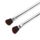 thumbnail image 3 of Juego de 2 brochas de doble punta para sombras de ojos, de fibra suave, plateadas, para contorno de nariz, herramienta cosmética, 3 of 8