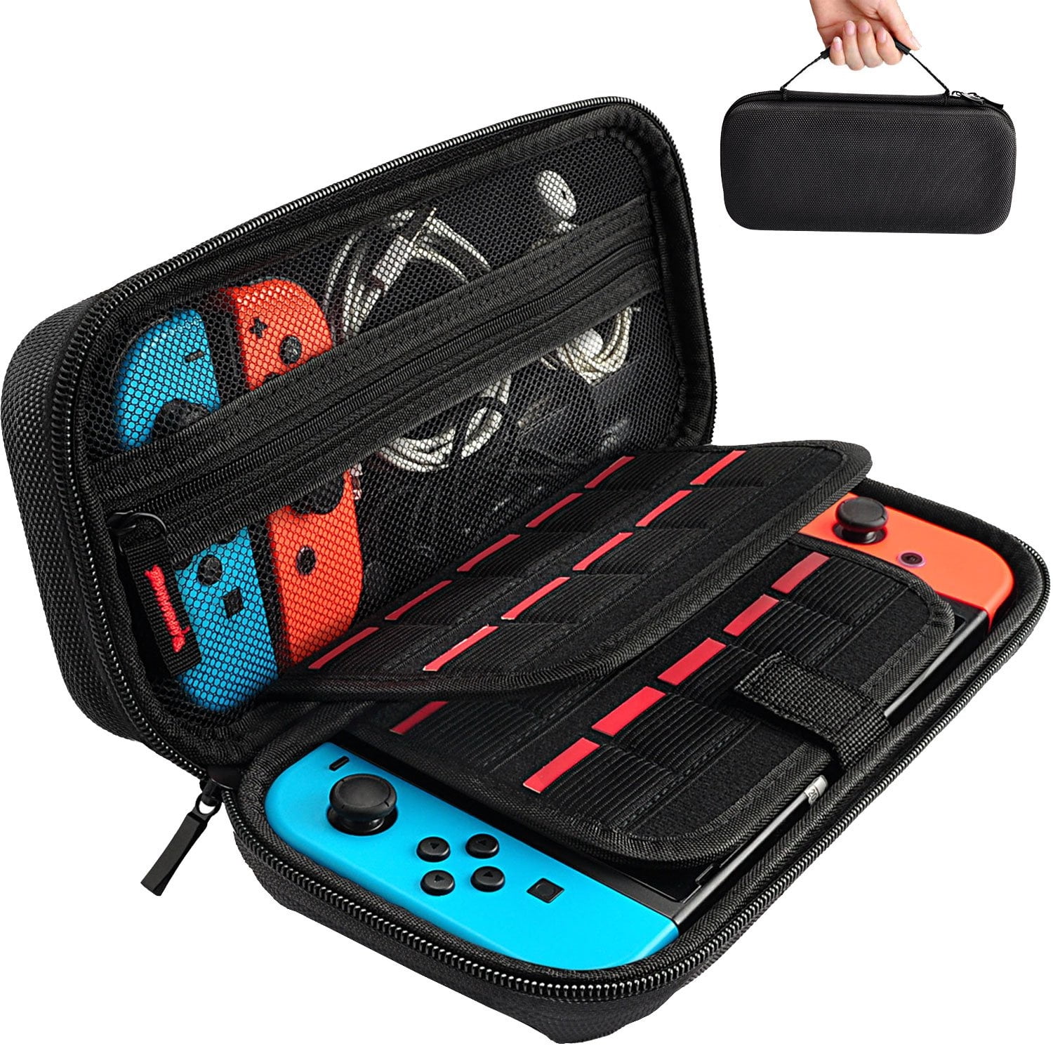 Estuche De Transporte Hestia Goods Para Nintendo Switch Daydayup Negro