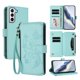 thumbnail image 1 of Funda Cartera Mariposa para [Samsung Galaxy S21 Plus] con Soporte y Cremallera Verde menta, 1 of 6