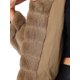thumbnail image 5 of INSPIRE CHIC Chaqueta corta de felpa con cuello vuelto abierto de piel sintética para mujer M Caqui oscuro, 5 of 6